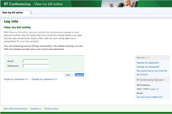 View My Bill Online Reference Guide Bt For Global Business